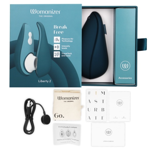 Vibrator stimulator Clitoris Womanizer Liberty 2 Albastru - Img 7