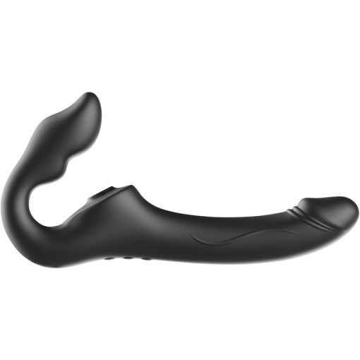 Vibrator Strap-on cu telecomanda fara curele cu tripla simulare IBIZA - Img 8