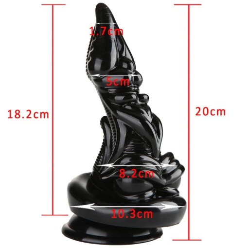 X-Men 7.9" Super Sized Dildo PVC Black I (20cm) - Img 3