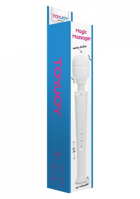 Aparat masaj vibrator wand Magic Massager, white (32cm) - Img 2