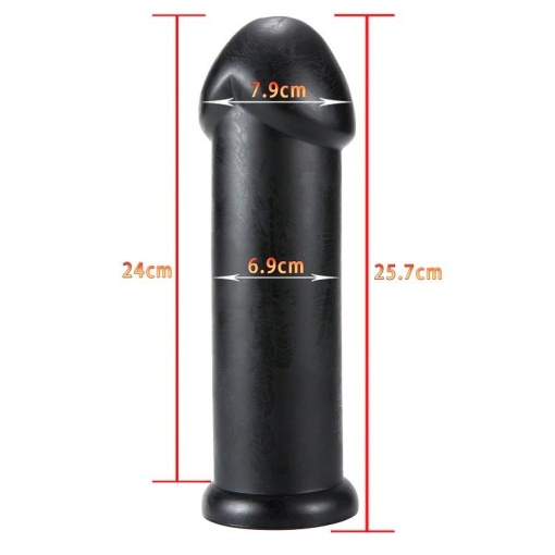 Butt Plug Gigant Black (25.7cm x 7.9cm) - Img 3