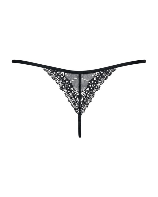 Chilot tanga din dantela fina cu motive florale Intensa thong, Obsessive, black - L/XL - Img 2