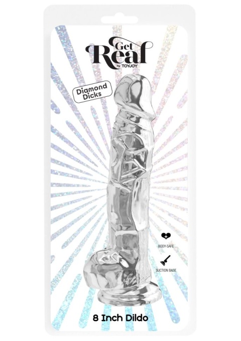Clear Dildo w. Balls 8 inch (22.5 cm) - Img 3