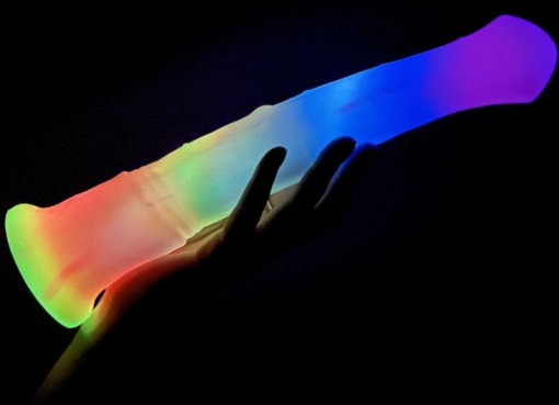 Dildo Cal Luminous Horse Cock, Glow in the Dark, Liquid Silicone, 29 cm - Img 3