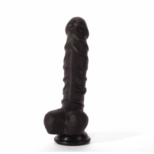 Dildo de înaltă calitate 8.5" Dildo Silicon Pleasure Black 20cm (inserabil 16cm)