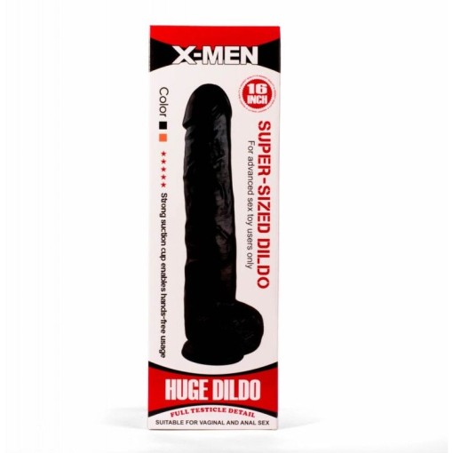 Dildo gigantic cu ventuza in forma de penis X-MEN 16" Super-Sized Dildo Black (40.6cmx 8cm)