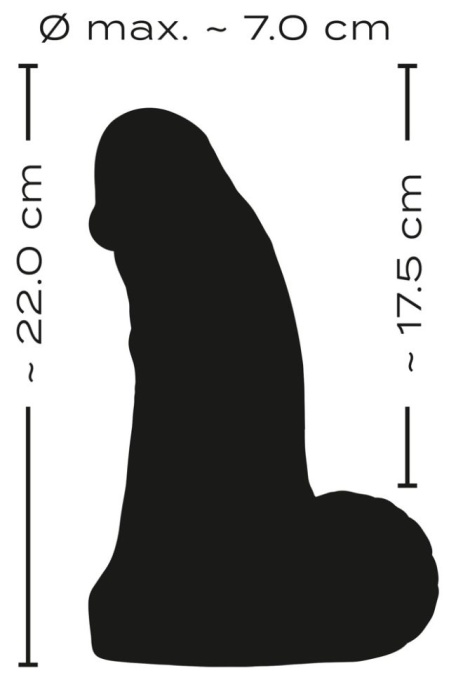 Dildo Real Giant masiv, dar flexibil Real Giant (22 cm) - Img 3