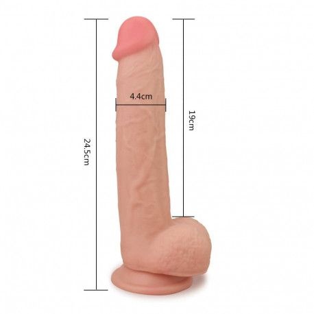 Dildo Sliding-Skin Dual Layer- 22.5cm - Img 3