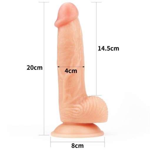 Dildo ultra realist din material moale si flexibil 8" The Ultra Soft Dude - 20cm