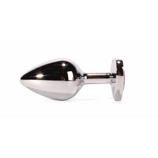Dop anal din metal X-men Large Secret Shade (9.5cm) Baza texturata cu diamant rosu - Img 5