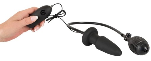 Dop anal gonflabil cu vibratii Inflatable Vibrating Butt Plug (12,2 cm) - Img 3