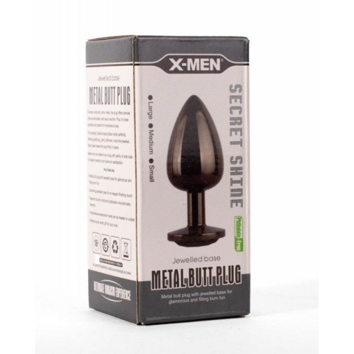 Dop anal Mediu Metal Butt Plug Gun Colour (8.2 x3.4cm) - Img 3