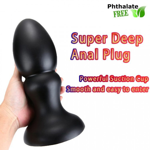 Dop anal X-MEN Huge Butt Plug Black (24.5cm x 9cm) - Img 2