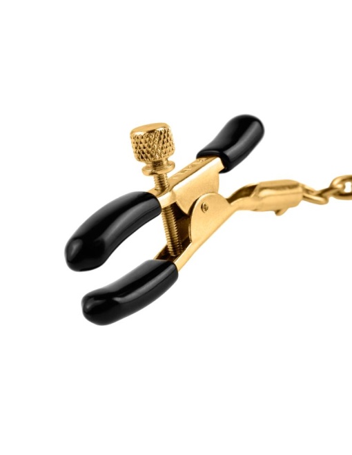 Fetish Fantasy Gold Chain Nipple Clamps - Img 2