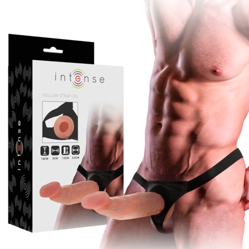 Ham Strap-On Intense cu dildo gol prelugitor penis 18 x 3,5 cm - Img 5