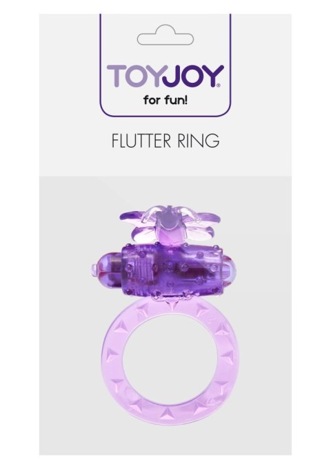 Inel penis cu vibratii cu stimulator clitoridian Flutter Ring Vibrating, purple