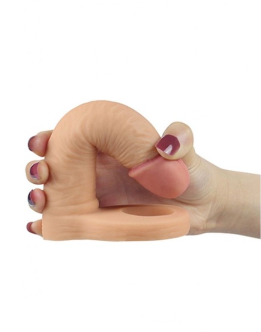 Inel penis stimulare anala The Ultra Soft Double (inserabil 13cm) - Img 3