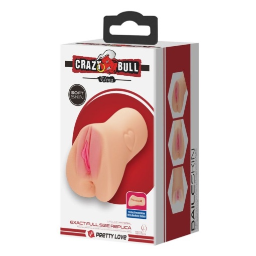 Masturbator Realist Crazy Bull Elena Flesh – Textură Stimulatoare, TPR Moale