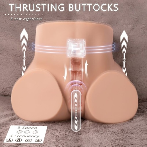 Masturbator realist cu vibratii Ethel Masturbator (39 x 32 x 20cm) - Img 3