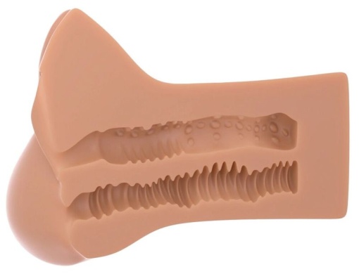 Masturbator sub forma de vagin si de anus Pick Your Pleasure XL Stroker, Mulatru - Img 3