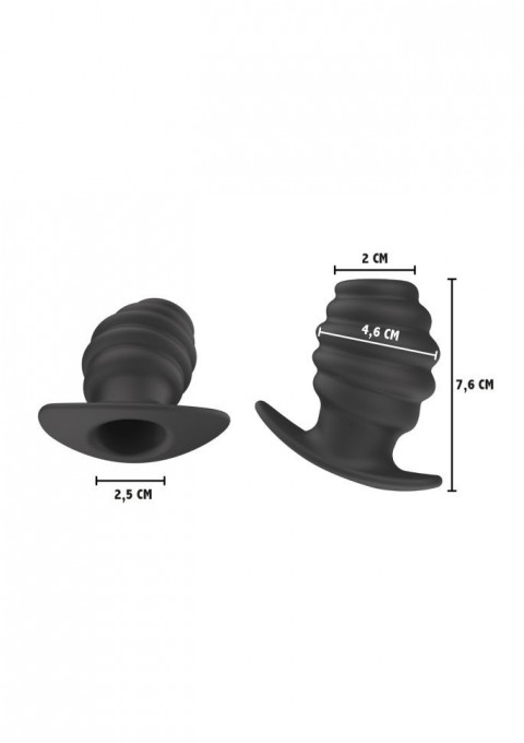 Plug anal gol, din silicon Invader Open Plug Medium (7.6 x 4.6 cm) - Img 3
