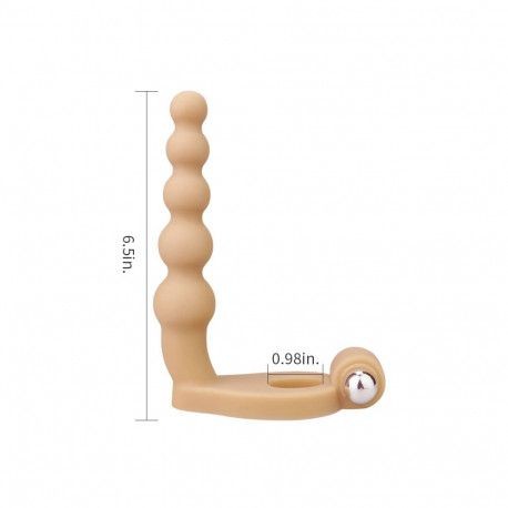 Stimulator anal foarte subtire, cu vibratii The Ultra Soft Bead (inserabil 15cm) - Img 2