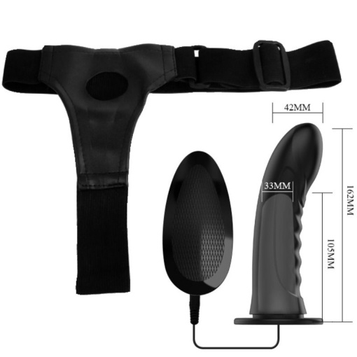 Strap-on Silicon cu Vibratii Pretty Love Marvin 16.2cm - Img 7