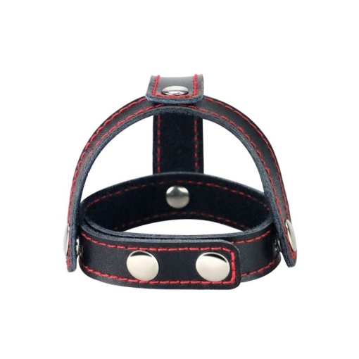 TSTYLE LEATHER COCKRING WITH BALL DIVIDER - Img 3