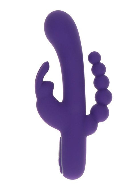 Vibrator 3-în-1 în stil iepure Triple Pleasure Vibrator, purple (21.5cm) - Img 3