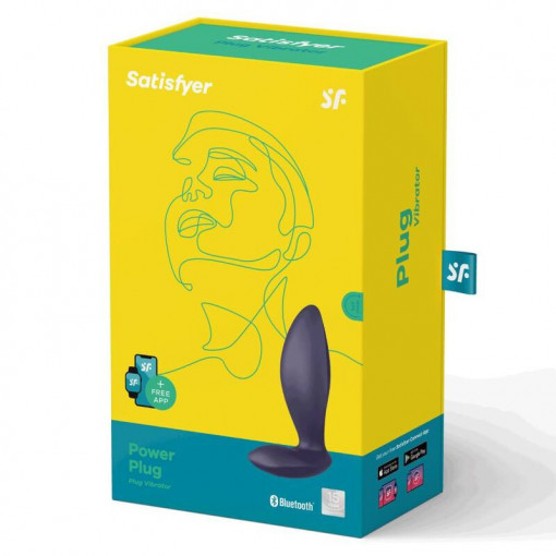 Vibrator anal 12 programe de vibratie Satisfyer Power Plug purple (11,3cm) - Img 6