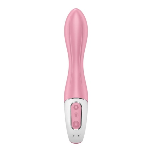 Vibrator anal cu 12 programe Air Pump Vibrator 2 light red (21cm) - Img 5