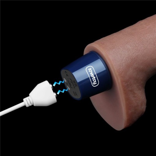 Vibrator clasic din silicon moale cu 10 moduri de vibratii REAL SOFTEE Rechargeable (26.5cm) - Img 3