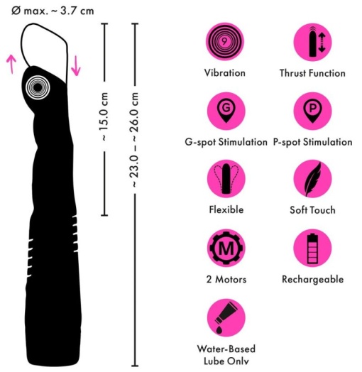 Vibrator cu miscare sus jos G and P-Spot Thrusting Vibrator - Img 3