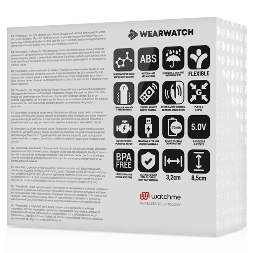 Vibrator cu telecomanda WEARWATCH - Dual Technology WatchMe Vibrator (Seawater / Snow) - Img 6