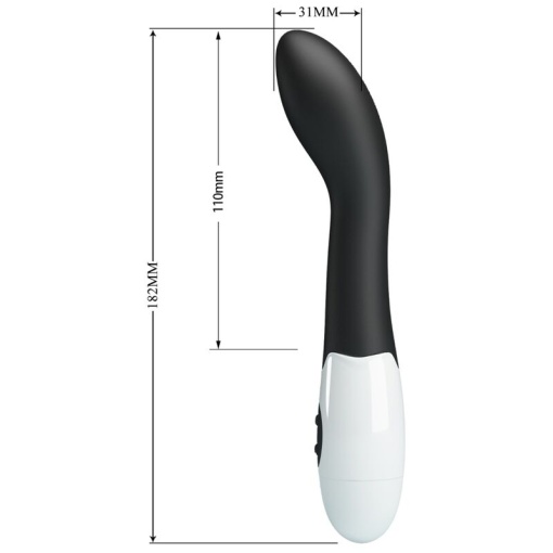 Vibrator curbat Pretty Love - Bishop G-Spot 3 moduri de vibratii negru - Img 2