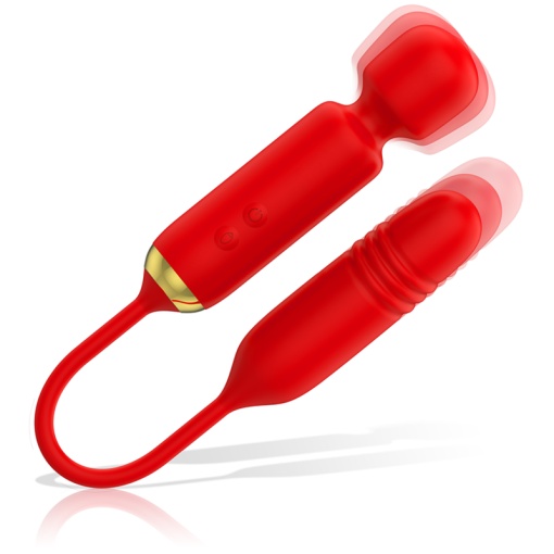 Vibrator dubla stimulare cu miscare sus jos MIA - TOSCANA Double Pleasure Wand + UP AND DOWN - Img 2