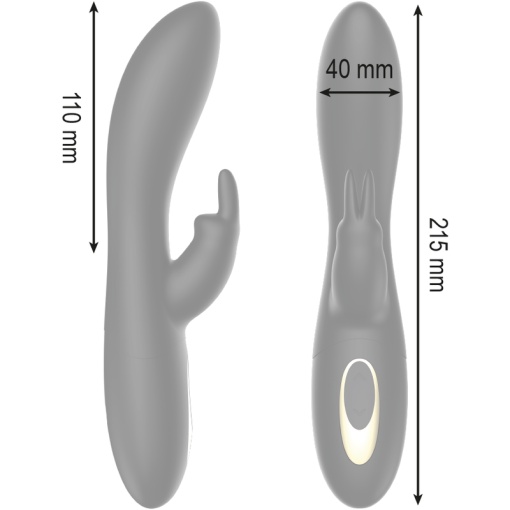 Vibrator iepuras cap rotativ cu stimulare punct g si clitoris IBIZA Pearled - Img 5