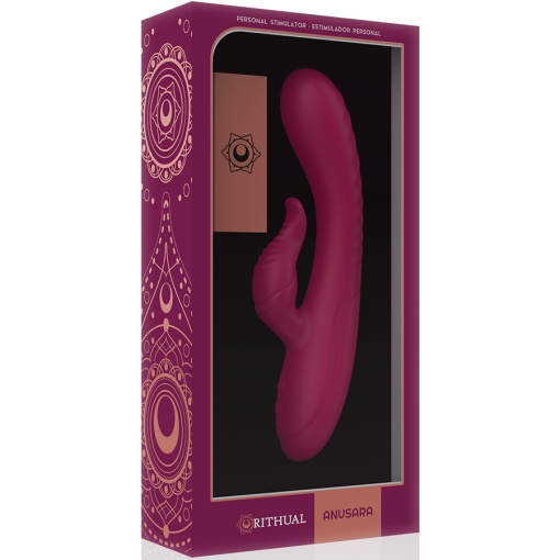 Vibrator Iepuras cu stimulare clitoridian si G-Spot RITHUAL - ANUSARA Rosu - Img 6