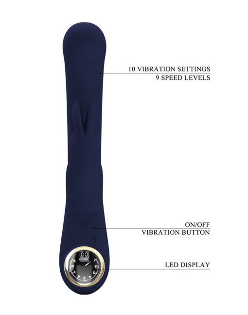 Vibrator Iepuras Lamar, 10 Moduri Vibratii, Ecran LED, Silicon, USB, A - Img 2
