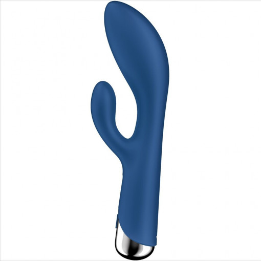 Vibrator iepure cu 12 programe de vibrații intense Satisfyer Spinning Rabbit 1, blue (20cm) - Img 6