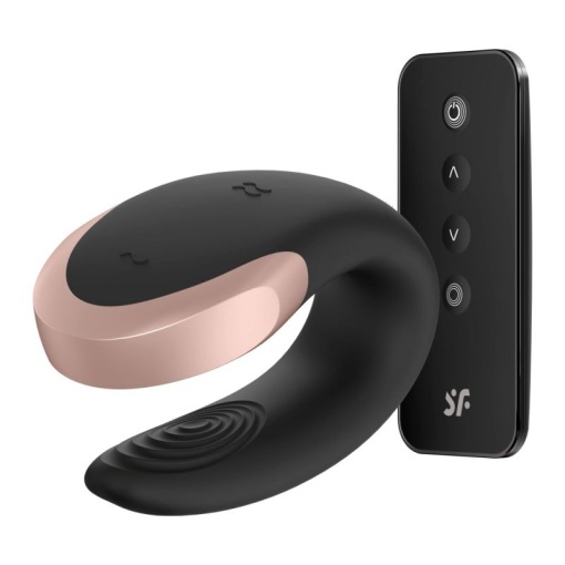 Vibrator inteligent Satisfyer - Double Love Luxury Partner Vibrator (Black) - Img 6