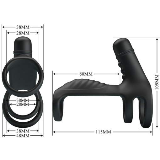 Vibrator pentru Penis PRETTY LOVE – VIBRATING PENIS SLING - Img 6