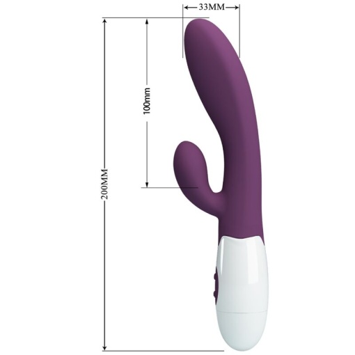 Vibrator Pretty Love - Alvis Rabbit Vibrator &amp; G-Spot (Purple) - Img 5