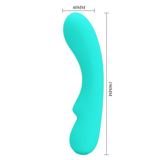 Vibrator Pretty Love Matt Turcoaz Silicon Moale 19cm - Img 3