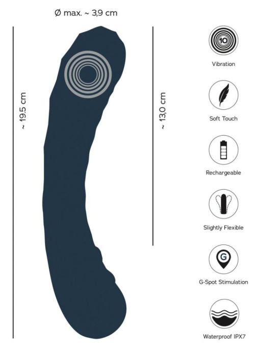 Vibrator punct G cu caneluri stimulatoare 10 moduri de vibratie Oh! G-Spot Vibrator - Img 2