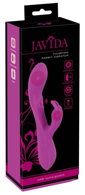 Vibrator rabbit Javida Thumping Rabbit Vibrator (23,3 cm) - Img 3