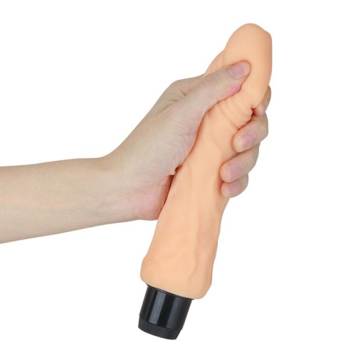 Vibrator realist din material cyberskin Real Feel Cyberskin Vibrator 20cm (inserabil 17cm) - Img 4