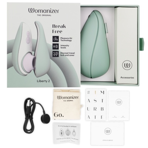 Vibrator stimulator Clitoris Womanizer Liberty 2 Verde - Img 7
