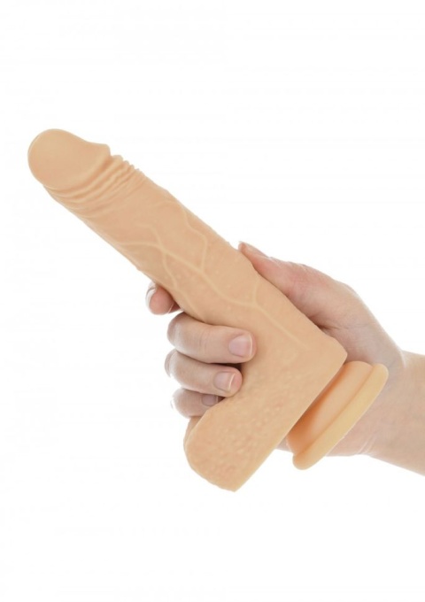 Vibrator subtire din silicon The Freak - Thrusting &amp; Rotating Vibrator (19 x 3cm)- cu telecomanda - Img 2