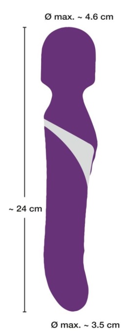 Vibrator wand cu cap rotativ Javida Wand &amp; Pearl Vibrator (24cm) - Img 3